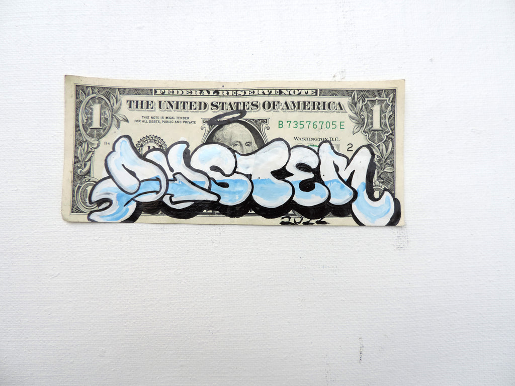Original Duster Throwie on US $1 Dollar Bill - 006
