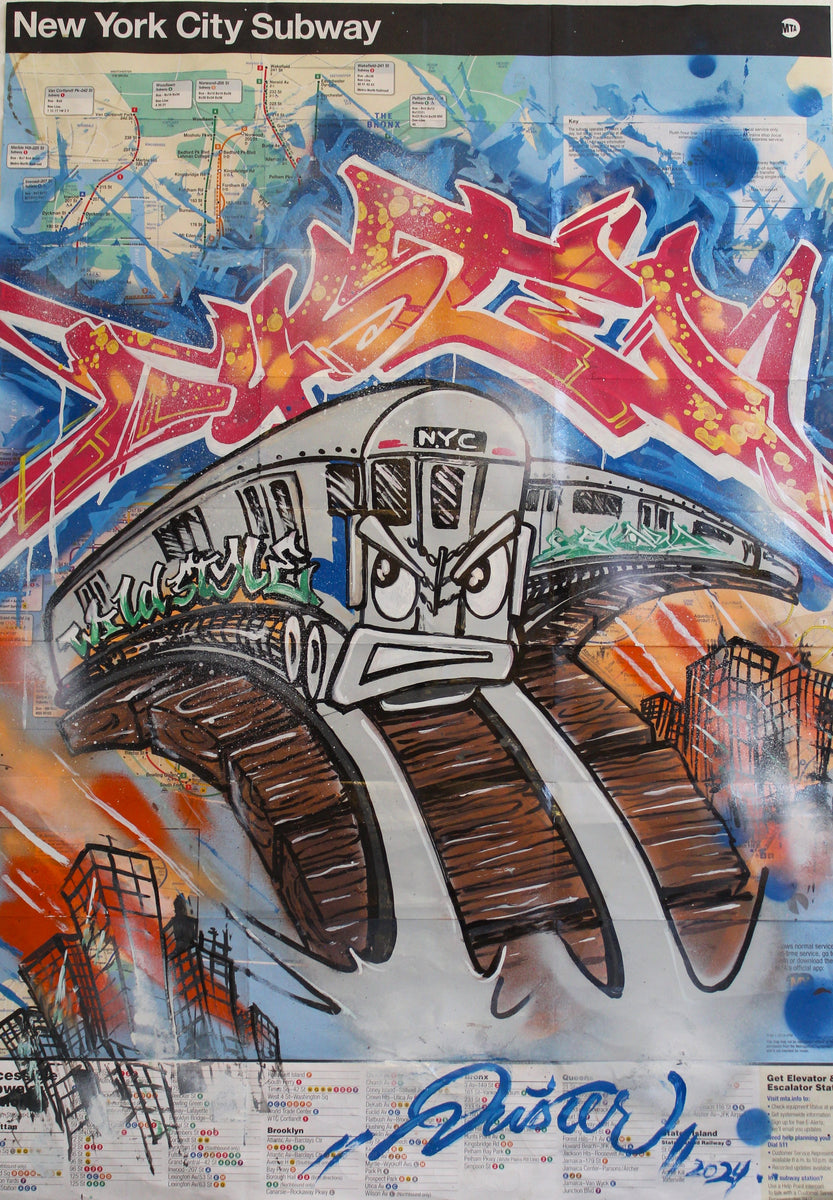 MTA NYC Subway Map - 069 - Artwork by Graffiti Legend Duster UA ...