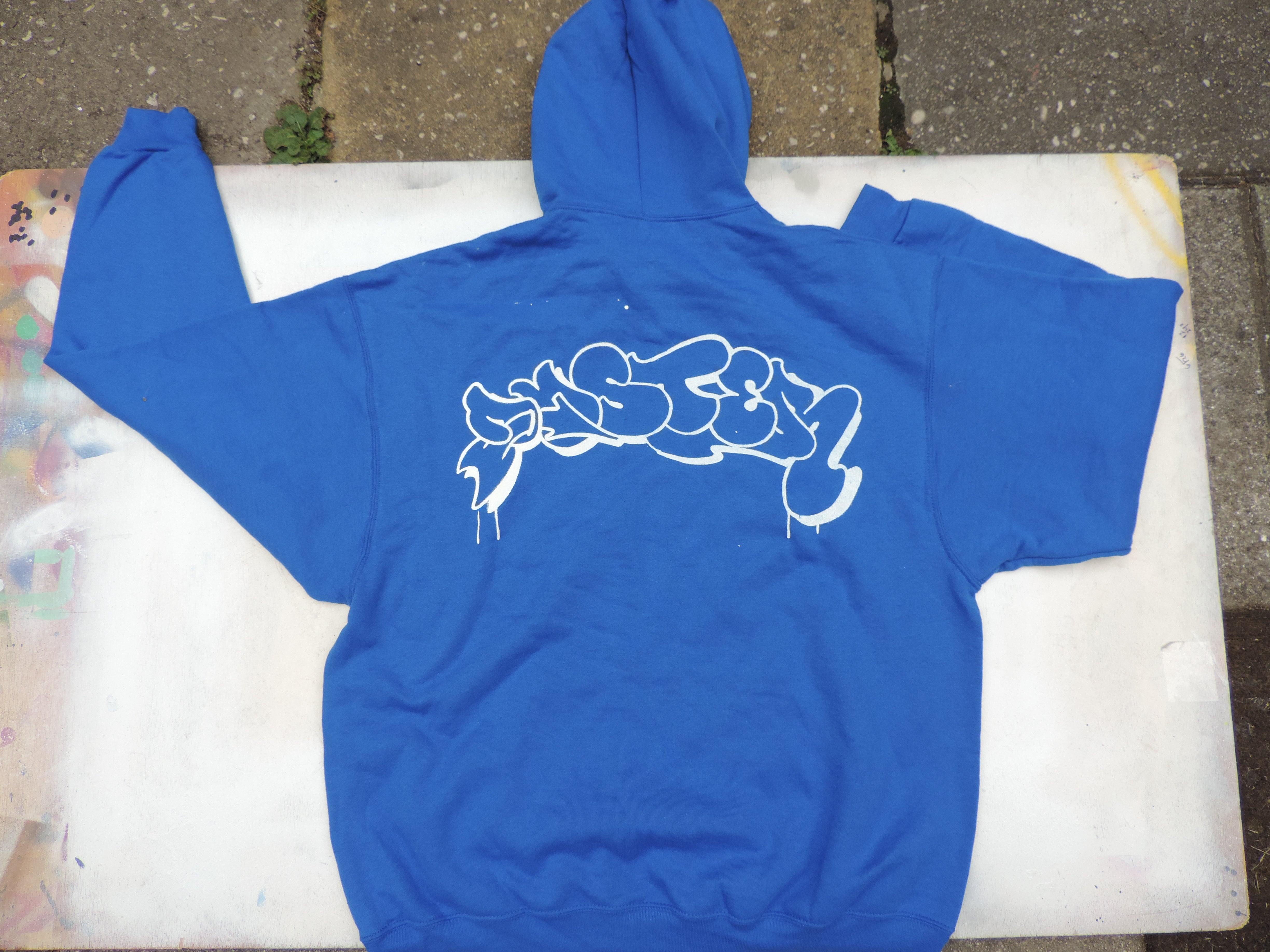 Duster XL Hoodie Silk Screened Throwie & Tag