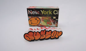 White Granite Duster with NYC Subway Map Box - 006